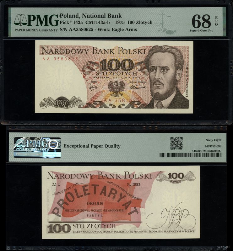 Polska, 100 złotych, 15.01.1975