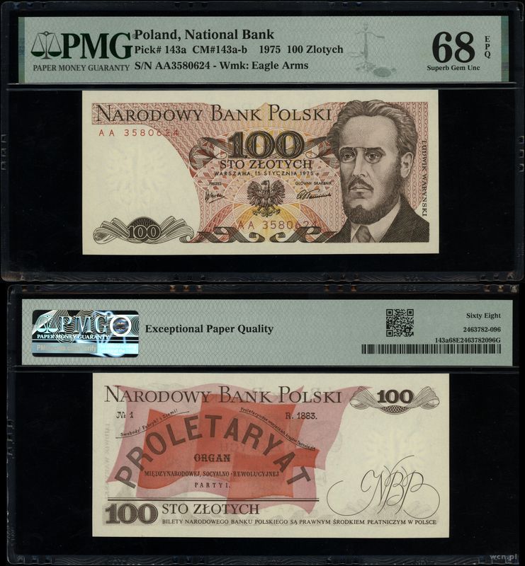 Polska, 100 złotych, 15.01.1975