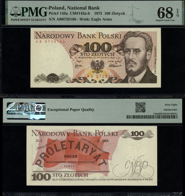 Polska, 100 złotych, 15.01.1975