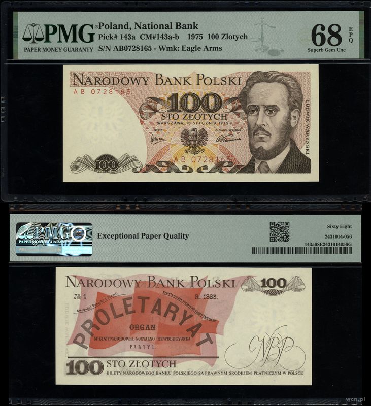 Polska, 100 złotych, 15.01.1975