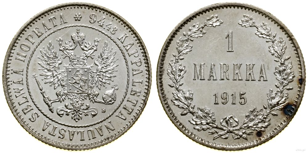 Finlandia, 1 marka, 1915 S