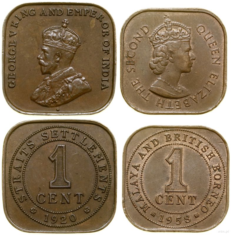 zestaw monet, zestaw 2 x 1 cent