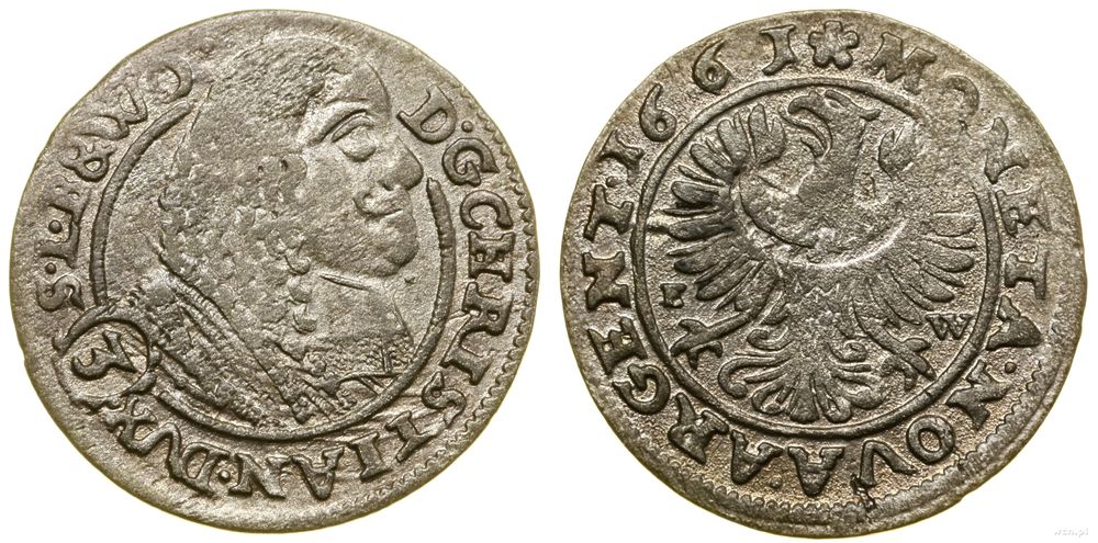 Śląsk, 3 krajcary, 1661 EW