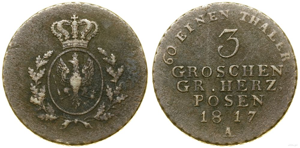 Polska, 3 grosze (trojak), 1817 A