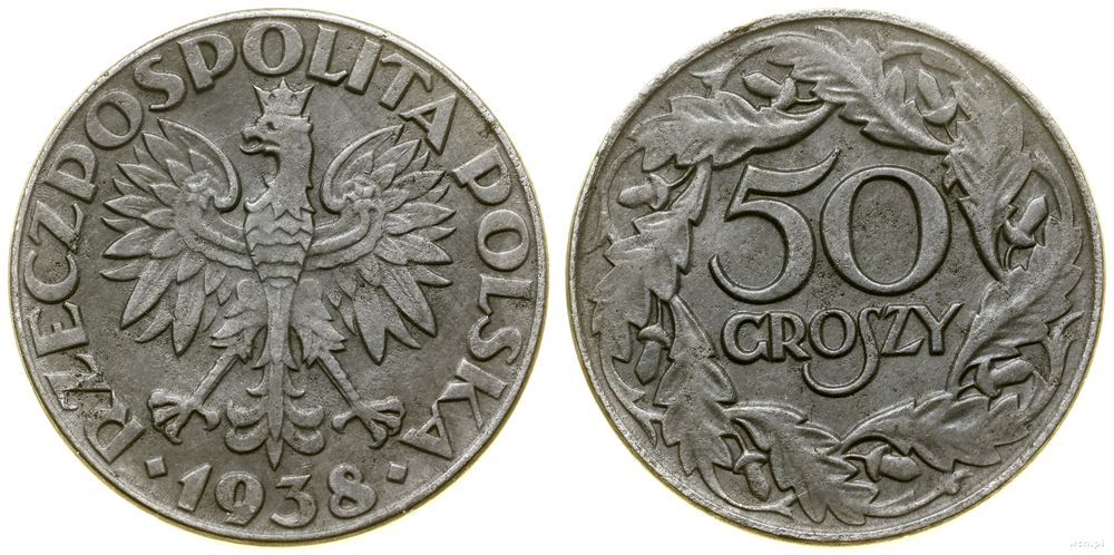 Polska, 50 groszy, 1938