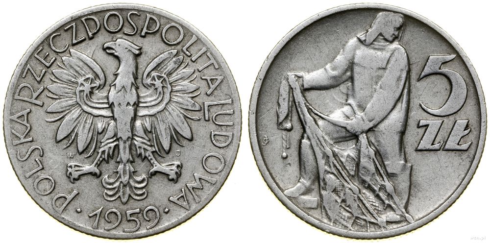 Polska, 5 złotych, 1959