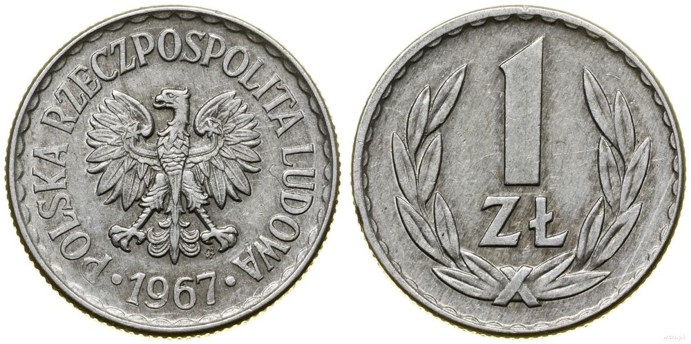 Polska, 1 złoty, 1967