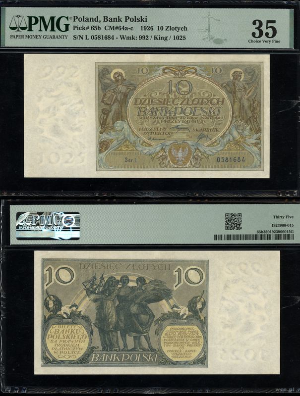 Polska, 10 złotych, 20.07.1926