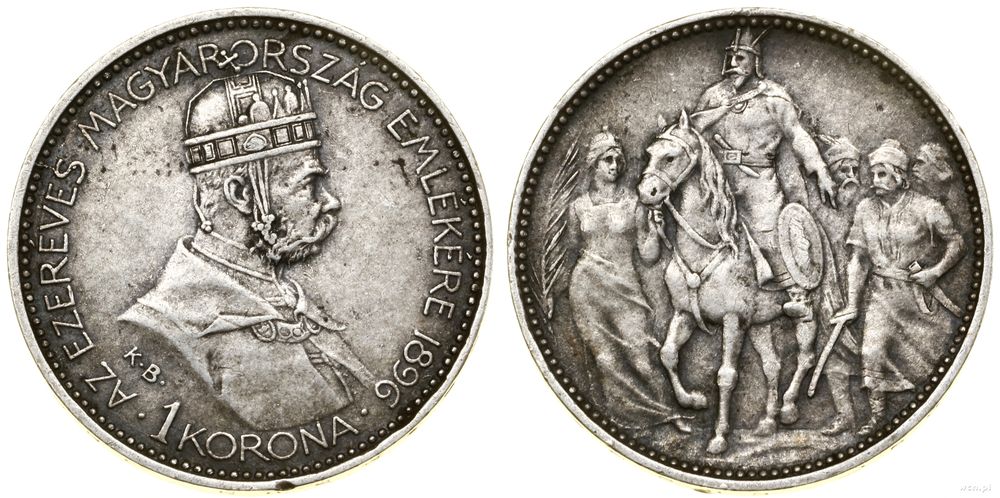 Węgry, 1 korona, 1896