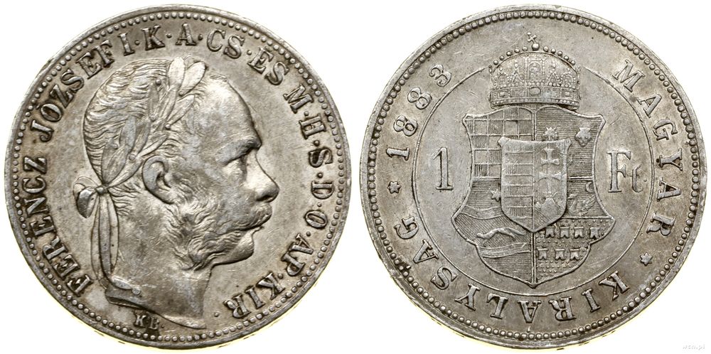 Węgry, 1 forint, 1883 KB