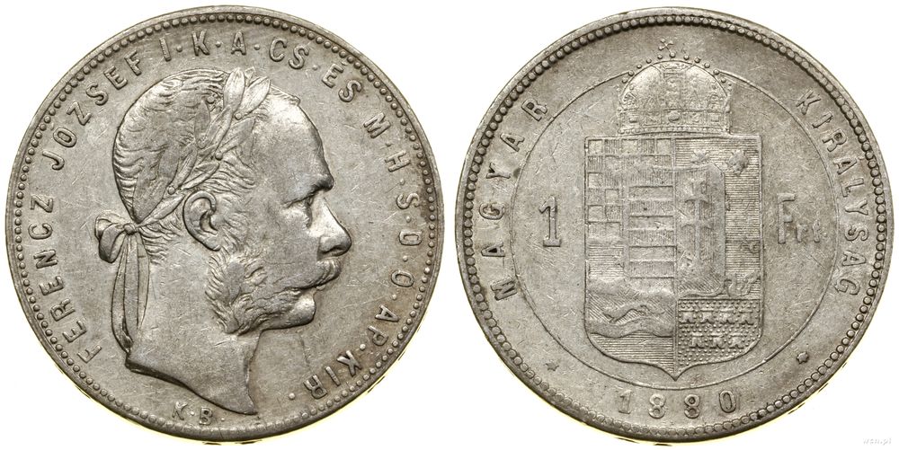 Węgry, 1 forint, 1880 KB