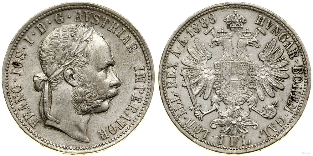 Austria, 1 floren, 1888