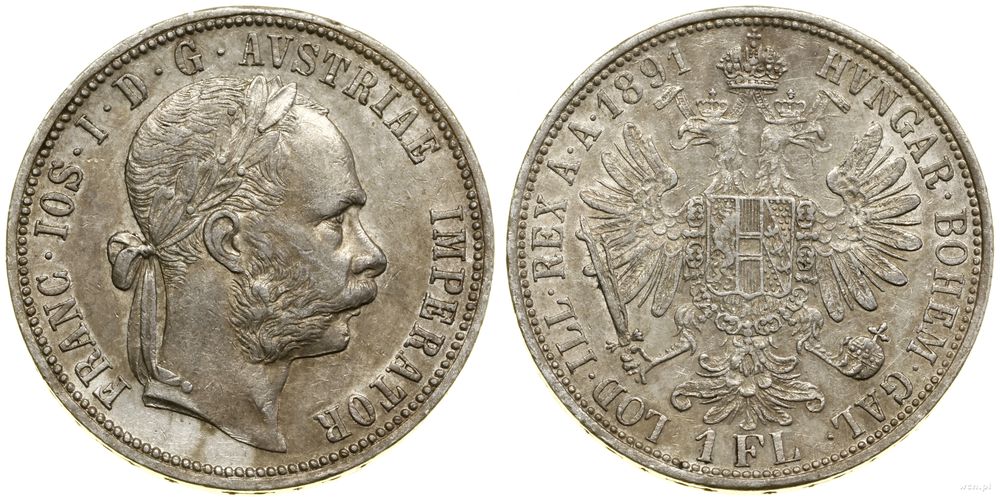 Austria, 1 floren, 1891