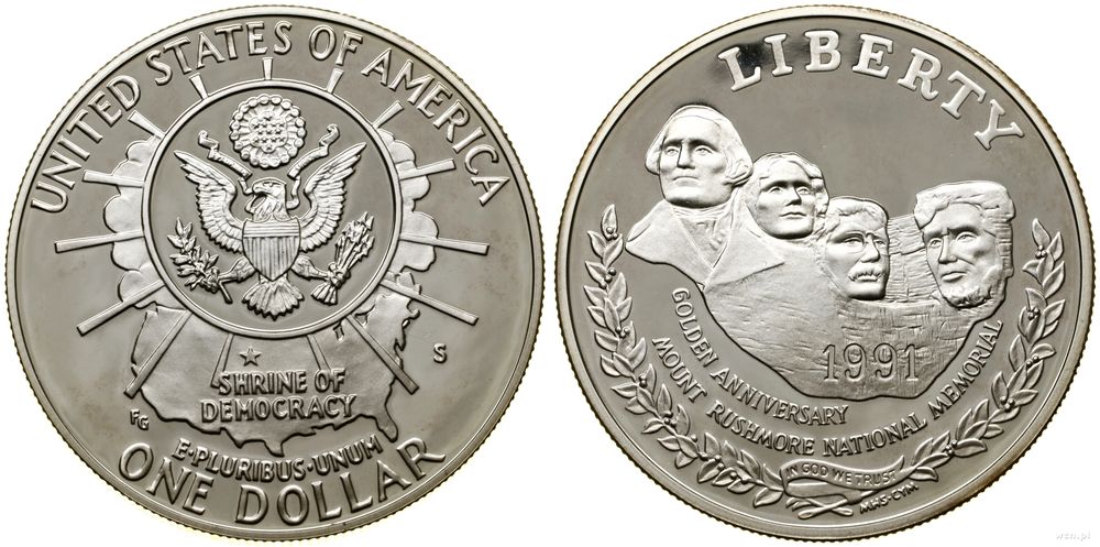 Stany Zjednoczone Ameryki (USA), 1 dolar, 1991 S