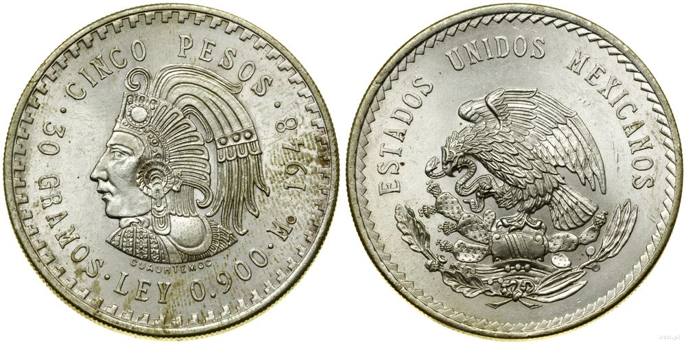 Meksyk, 5 peso, 1948