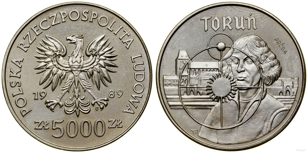 Polska, 5.000 złotych, 1989