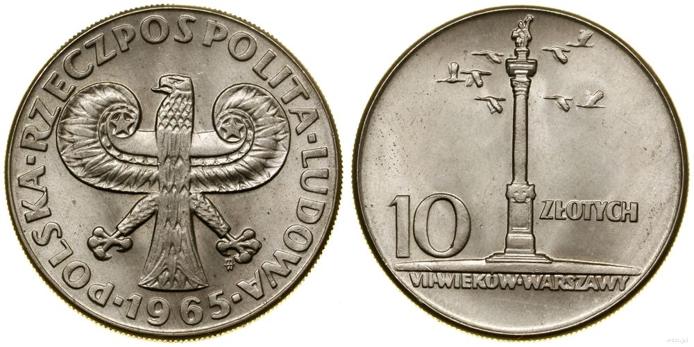 Polska, 10 złotych, 1965