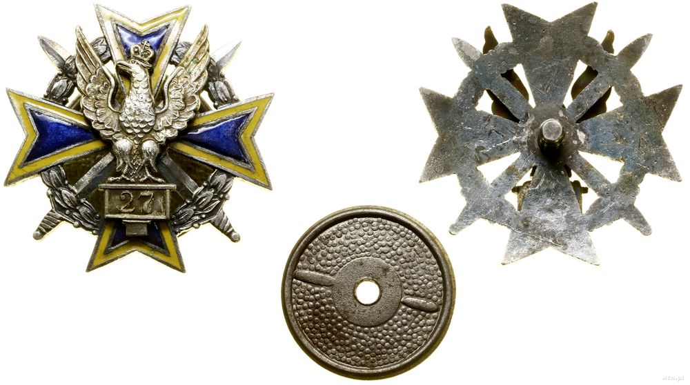 Polska, 27. Pułk Piechoty – KOPIA oficerska odznaka pamiątkowa