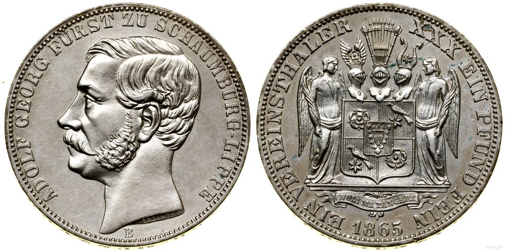 Niemcy, talar (Vereinstaler), 1865 B