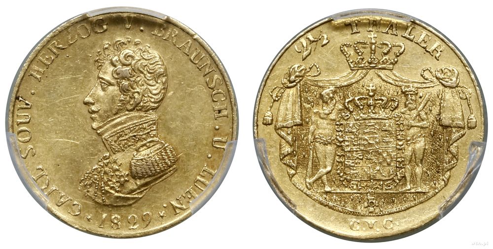 Niemcy, 2 1/2 talara w złocie, 1829 CVC