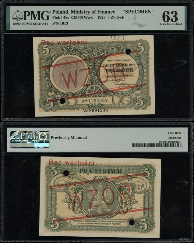 Polska, 5 złotych, 1.05.1925