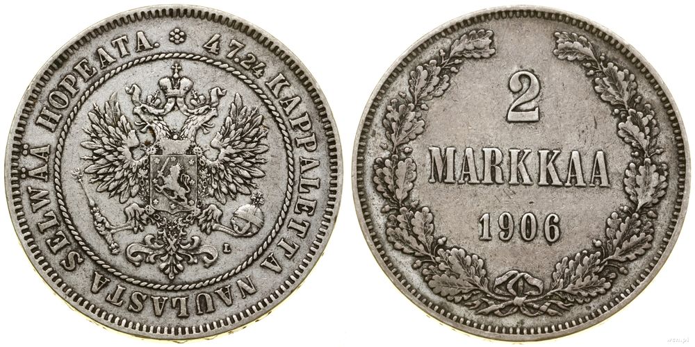 Finlandia, 2 marki, 1906