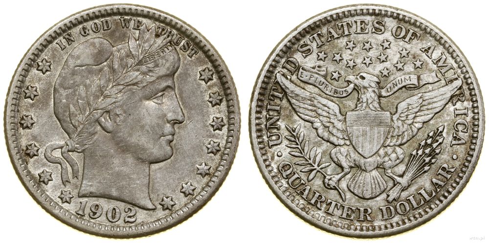 Stany Zjednoczone Ameryki (USA), 25 centów, 1902