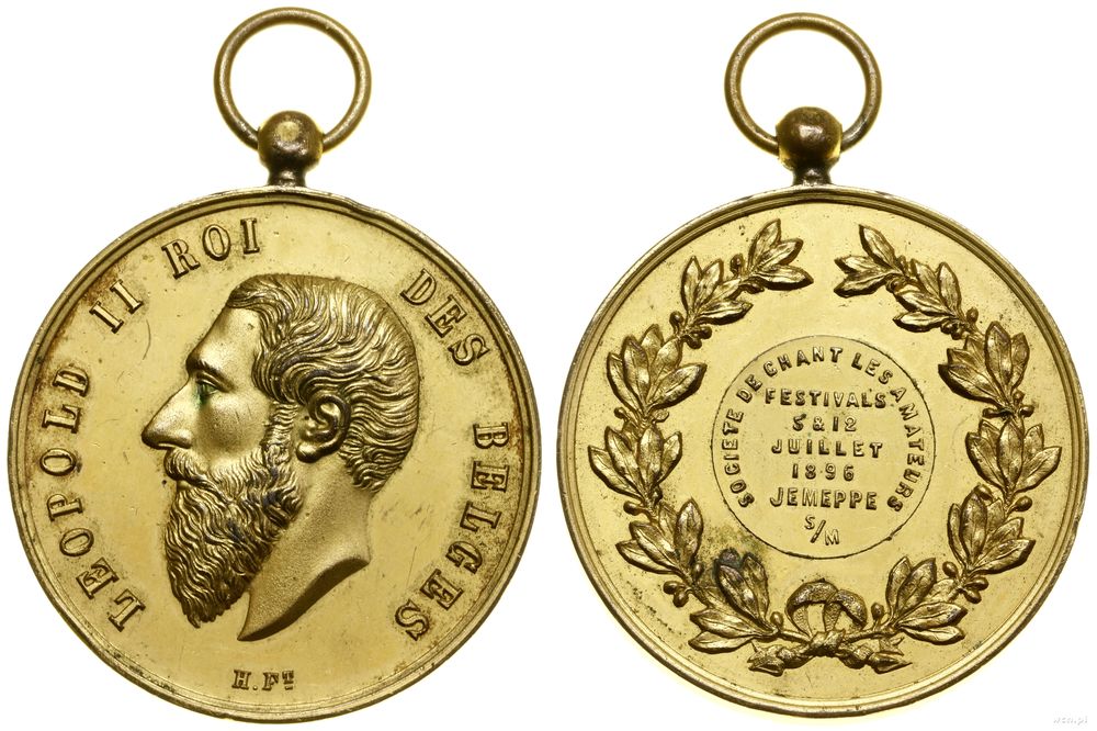 Belgia, odznaka towarzystwa śpiewackiego, 1896