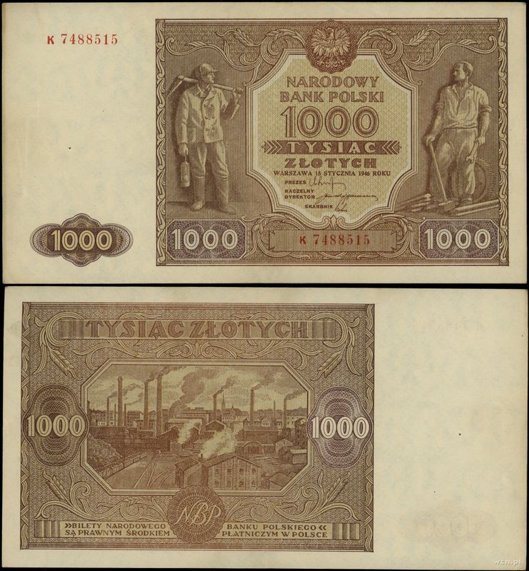 Polska, 1.000 złotych, 15.01.1946
