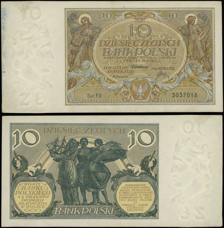 Polska, 10 złotych, 20.07.1929