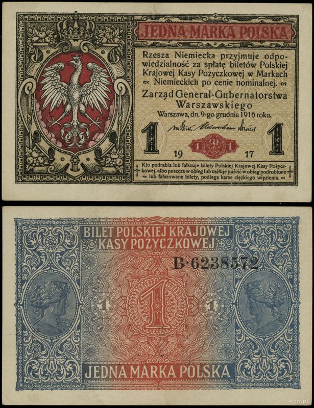 Polska, 1 marka polska, 9.12.1916