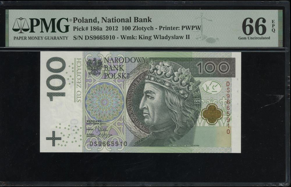 Polska, 100 złotych, 5.01.2012