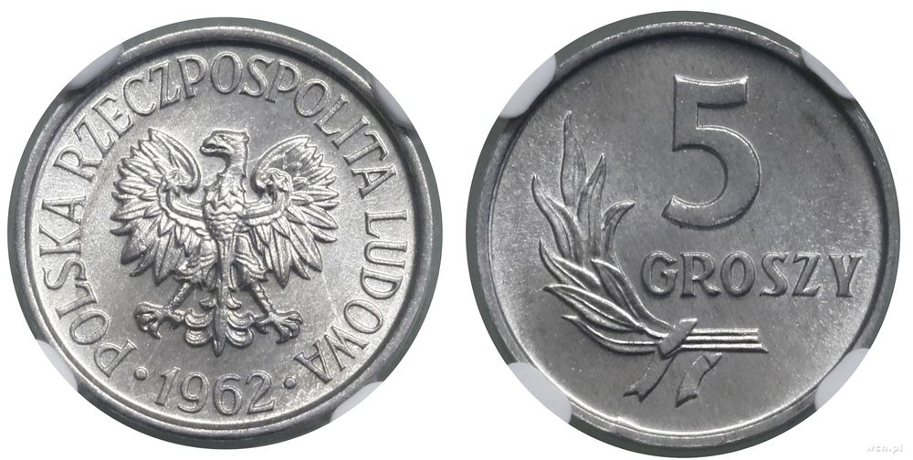 Polska, 5 groszy, 1962