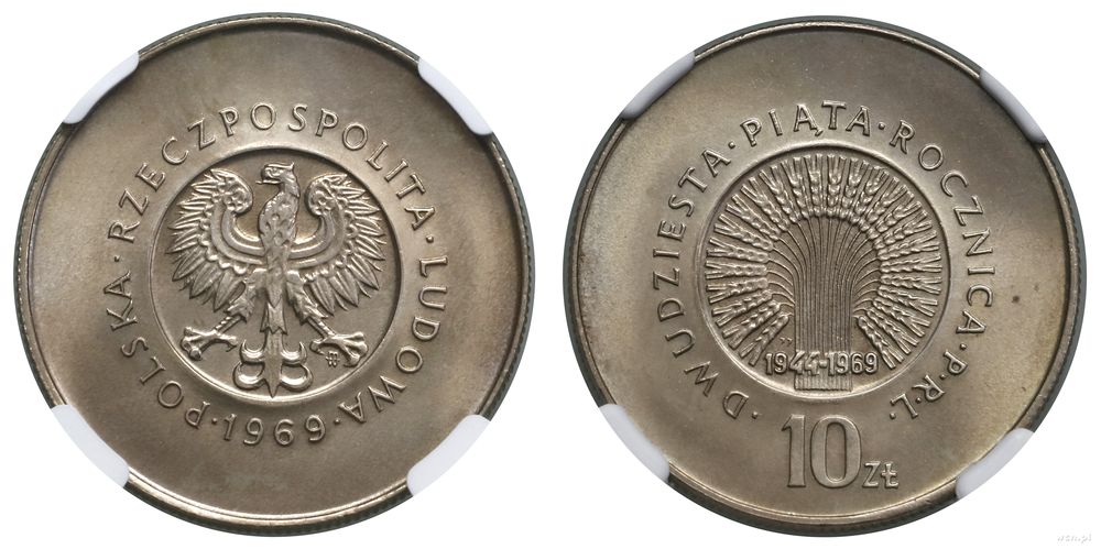 Polska, 10 złotych, 1969