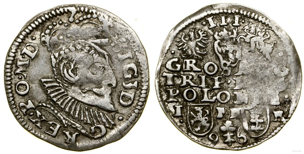 Polska, trojak, 1596