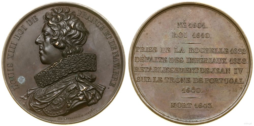 Francja, medal z serii władcy Francji – Ludwik XIII Sprawiedliwy