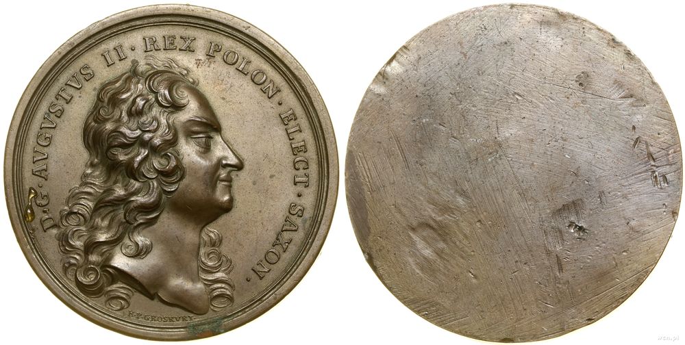 Polska, medal pamiątkowy (poźniejsza odbitka awersu), po 1713