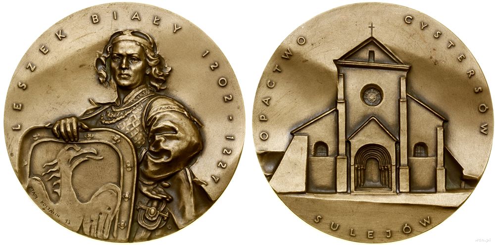 Polska, medal z serii królewskiej koszalińskiego oddziału PTAiN – Leszek Biały, 1991