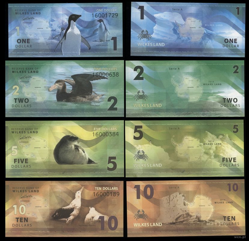 Antarktyda, zestaw 7 banknotów, 2014