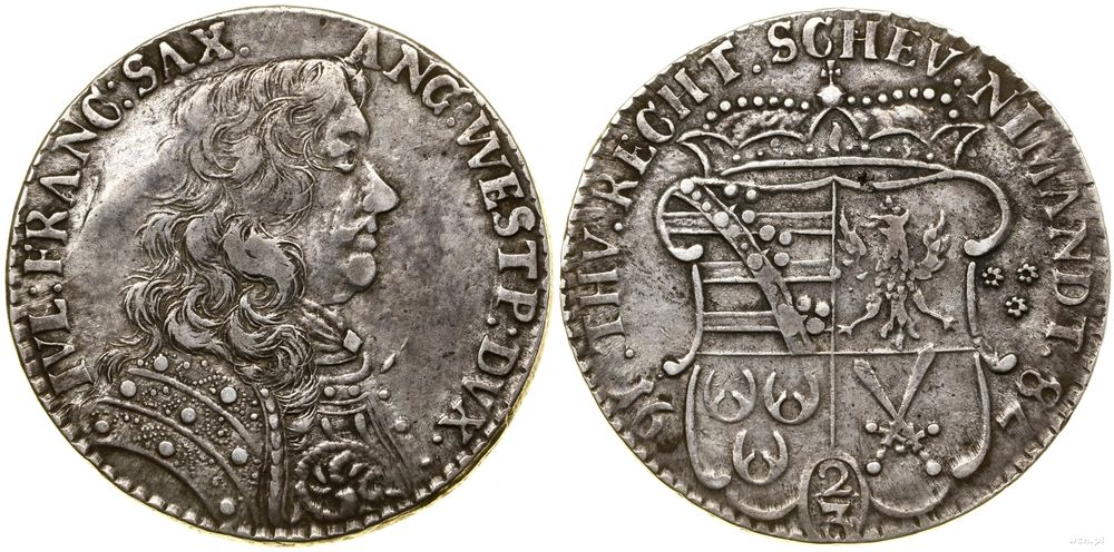Niemcy, gulden ( 2/3 talara ), 1678
