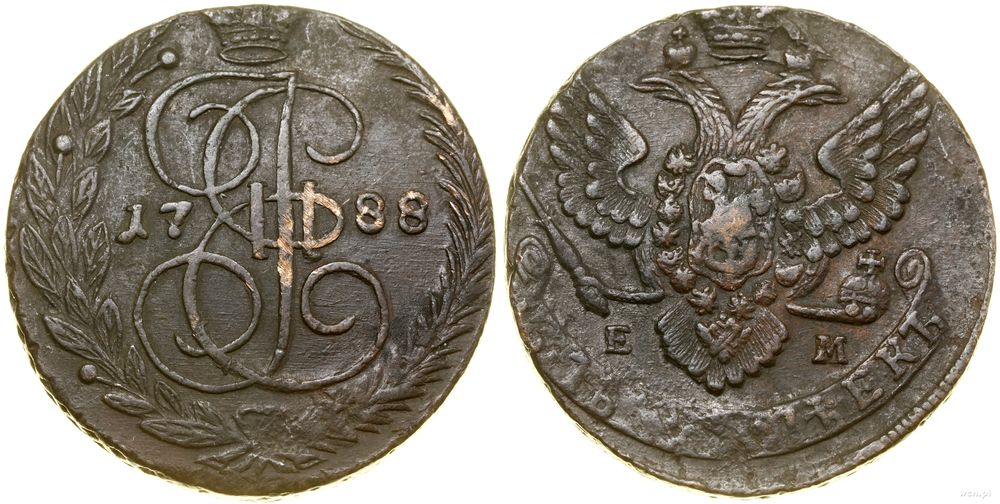 Rosja, 5 kopiejek, 1788 EM