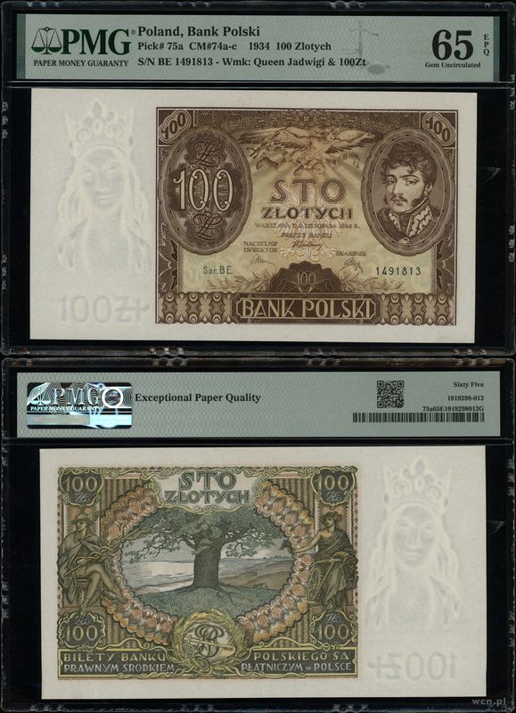 Polska, 100 złotych, 9.11.1934