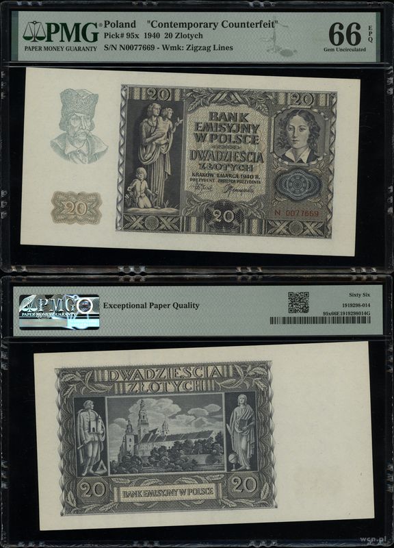 Polska, 20 złotych, 1.03.1940