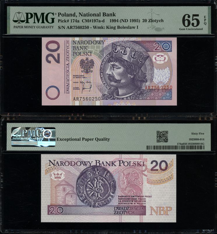 Polska, 20 złotych, 25.03.1994
