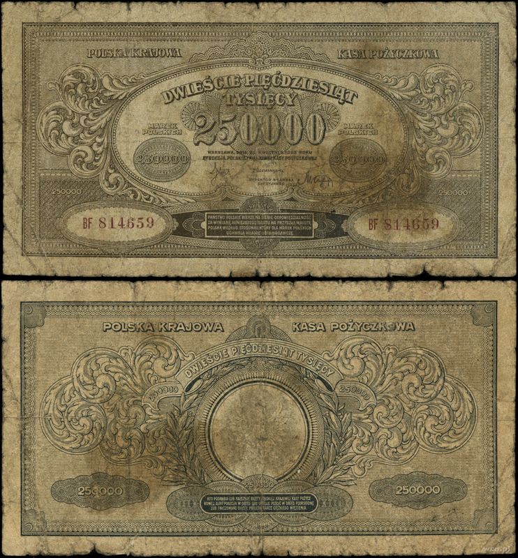 Polska, 250.000 marek polskich, 25.04.1923