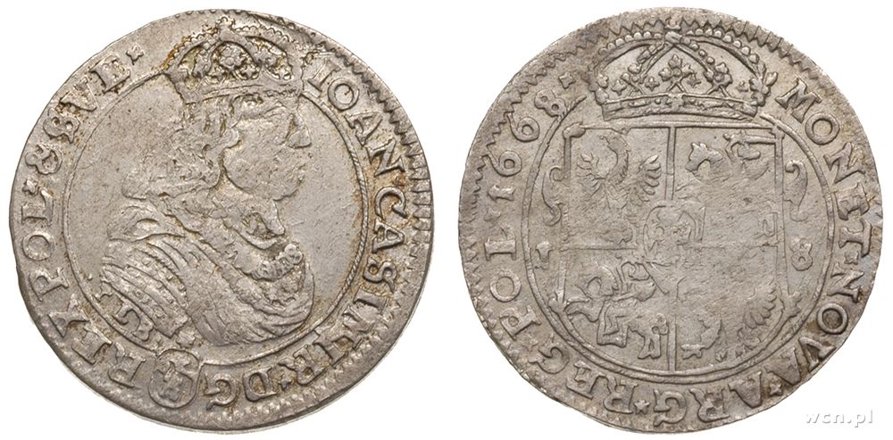 Polska, ort, 1668
