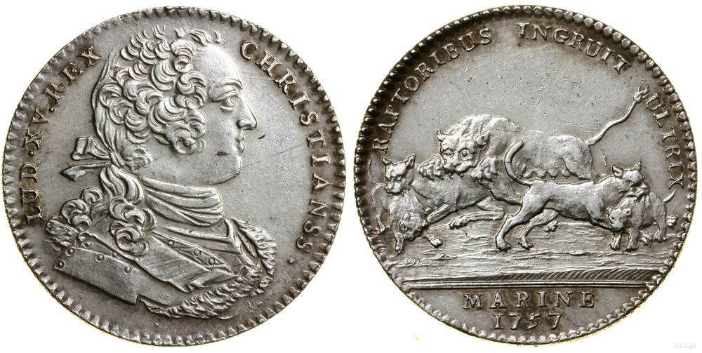 Francja, żeton, 1757
