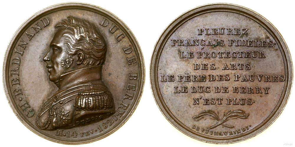 Francja, medal pamiątkowy, 1820