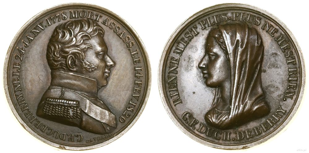 Francja, medal pamiątkowy, 1820