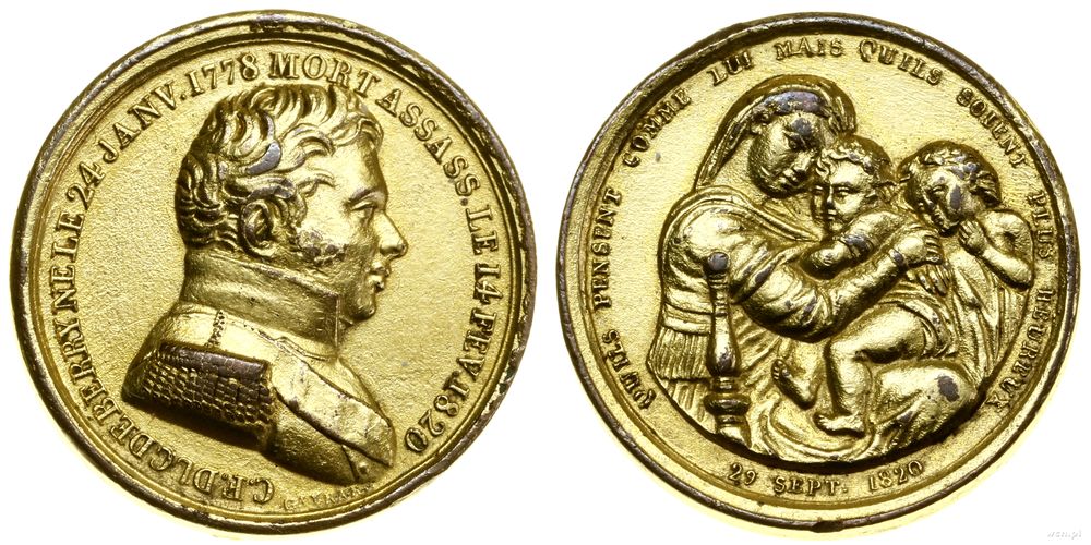 Francja, medal pamiątkowy, 1820